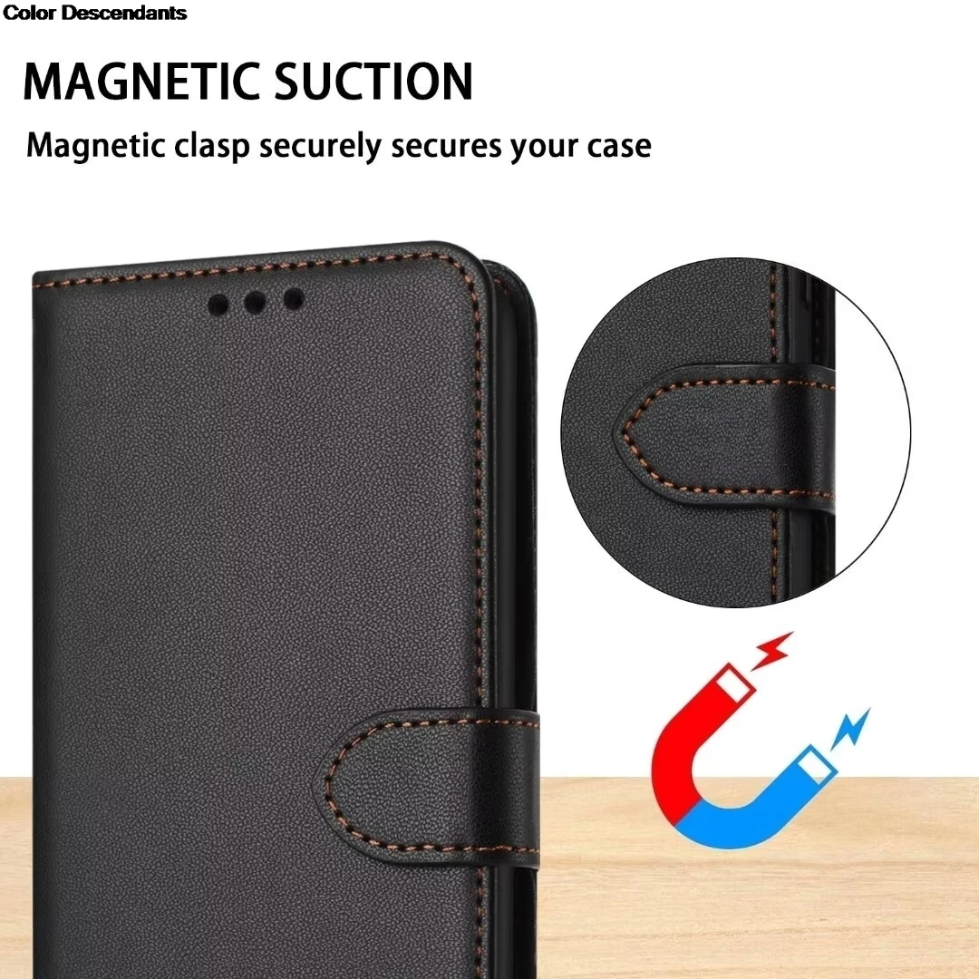 Elegant Flip Leather Wallet Phone Case - Premium Protection with Card Holder & Magnetic Closure