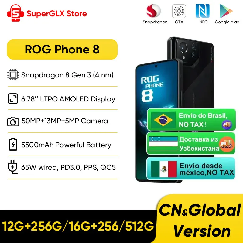 Global ROM/Version ROG Phone 8 & 8 Pro Snapdragon 8 Gen 3 5G