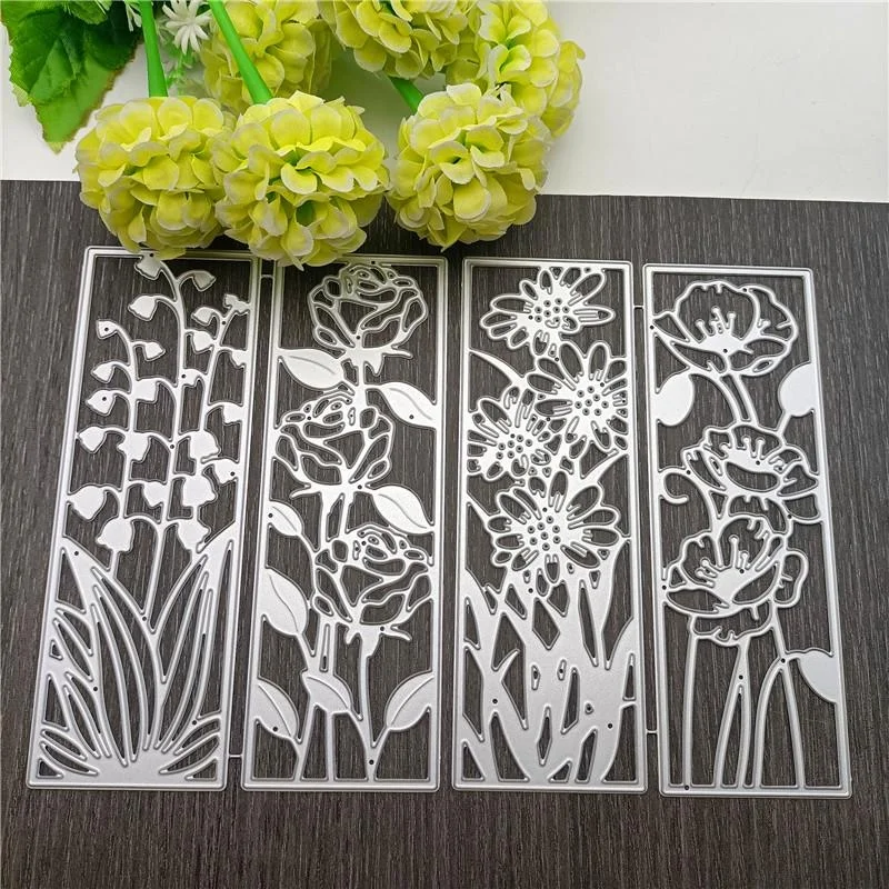 Flower Metal Cutting Dies Stencil Template Die Cut Scrapbooking Embossing Dies Art Decoation Craft Knife Mold