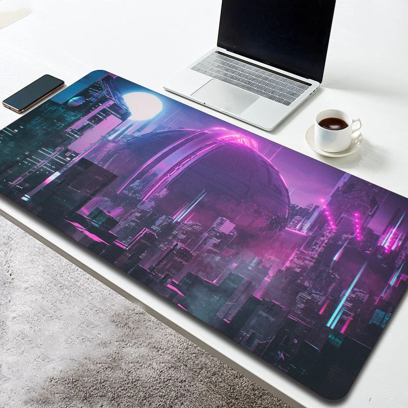 

GuJiaDuo Fantasy City Art Mouse Pad Notebook Keyboard XXL Edgelock Table Desk Mat Gaming Hoom Accessories Comic Mousepad Carpet