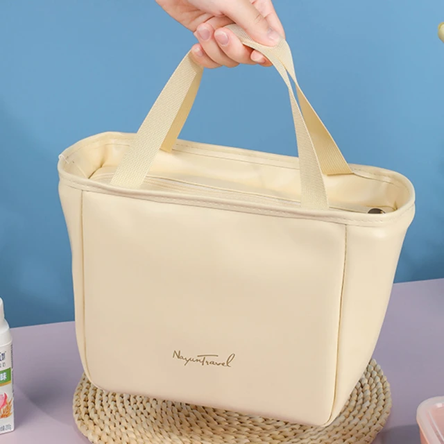 New Lunch Bags Insulated Leather Food Bags for Women Portable Zipper  Thermal Lunch Box Picnic Travel Food Bag Wholesale - AliExpress