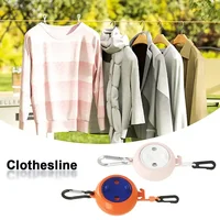 10m Non-Perforated Clothesline Retractable Portable Travel Drying Rack Outdoor Camping Windproof Portable Hanging Rack Clothing 2