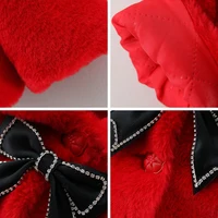 New Winter Jacket For Baby Girl Clothes Fashion Christmas Princess Cloak Autumn Warm Faux Fur Girls Coat 1-4 Years Kids Clothes 6