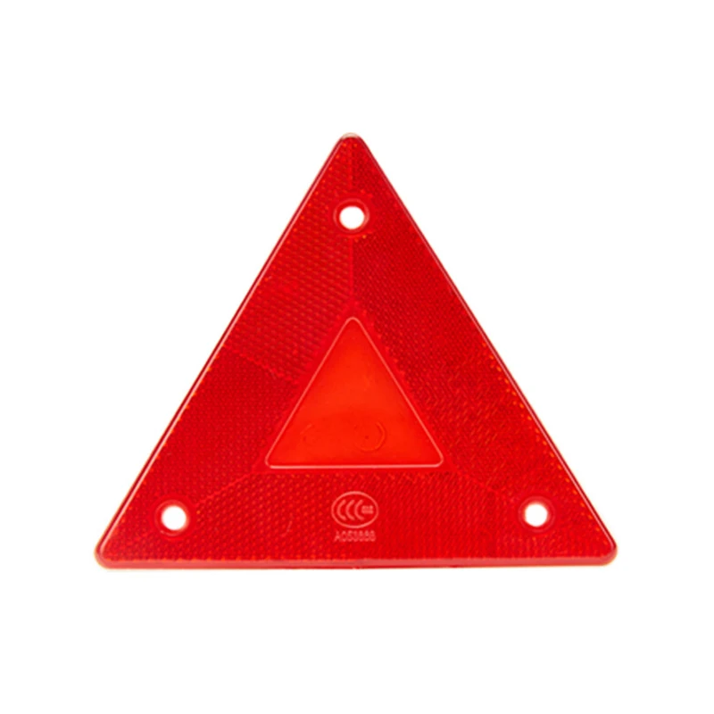 Truck Warning Reflector Triangle Red Truck Stop Warning Sign Plate Rear Light Safety Reflective Sign Board for Trailer Reflector