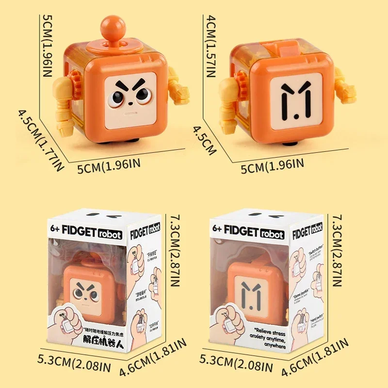 Fidget toys Kids Stress Relief Robots Fidget Toys Magic Cube Anti-stress Hand-Held for Adults Autism Gifts Killing Time Cool Fidget Block