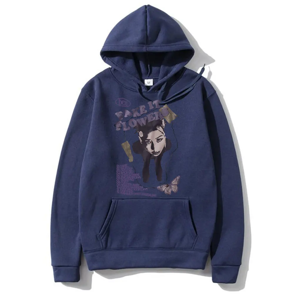 Singer Beabadoobee Fake It Flowers Graphic Hoodie Unisex Fashion Y2k Trend Sweatshirt Men Women Casual Cotton Oversized Hoodies