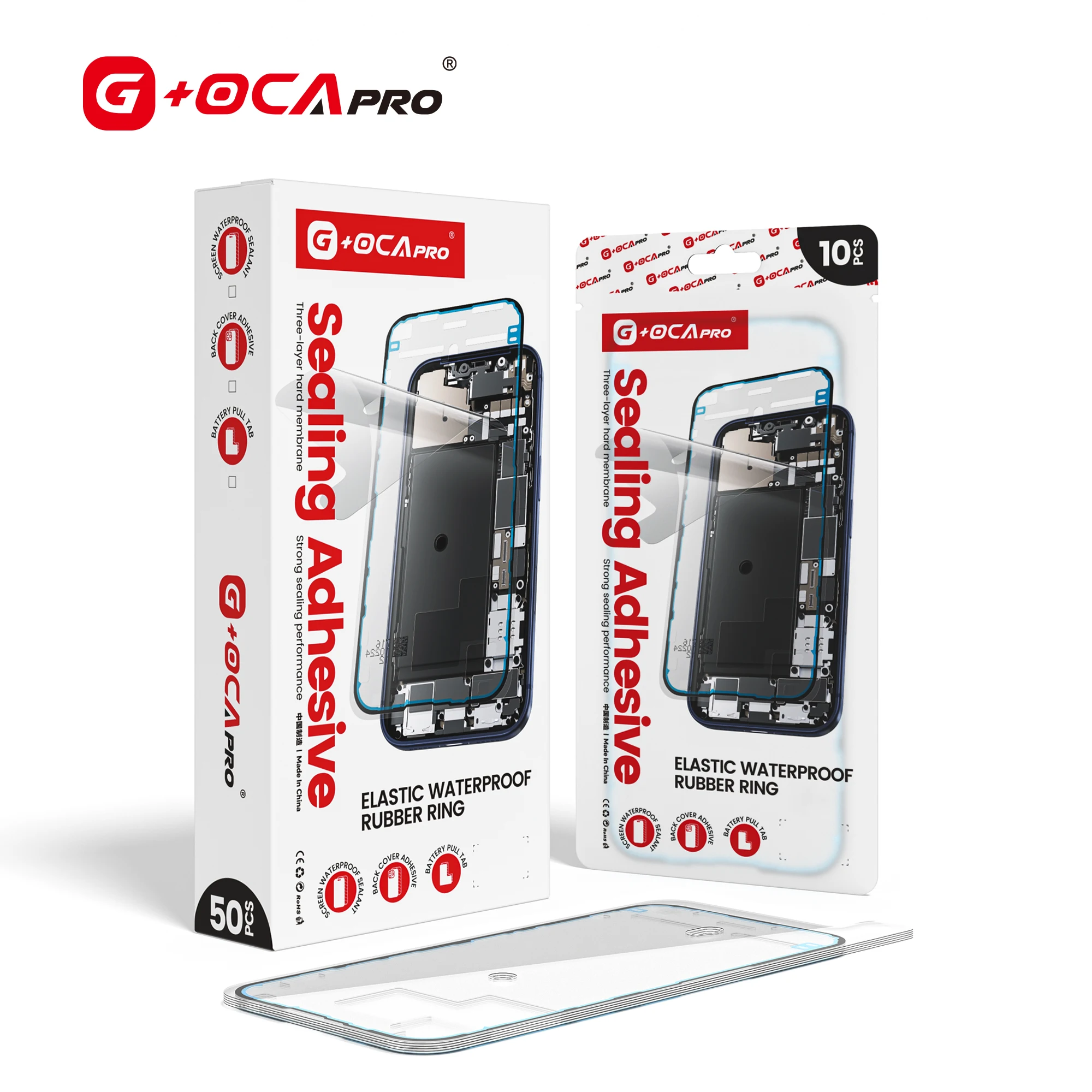10개 G+OCA PRO 방수 LCD 프레임 베젤 씰 화이트 테이프 접착제 아이..
