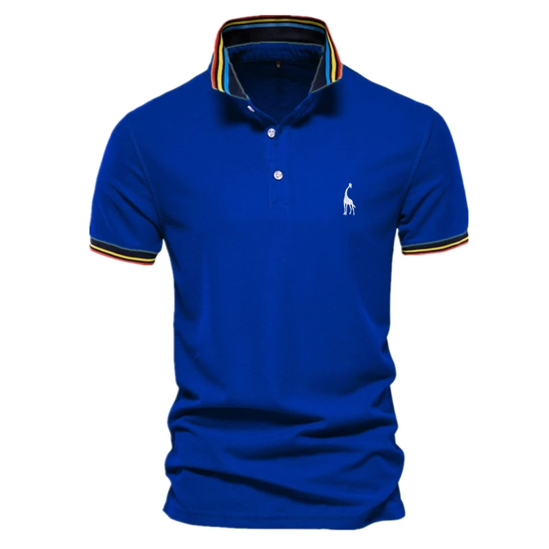 Embroidery 35% Cotton Polo Shirts for Men Casual Solid Color Slim Fit Mens Polos New Summer Fashion Brand Men Clothing