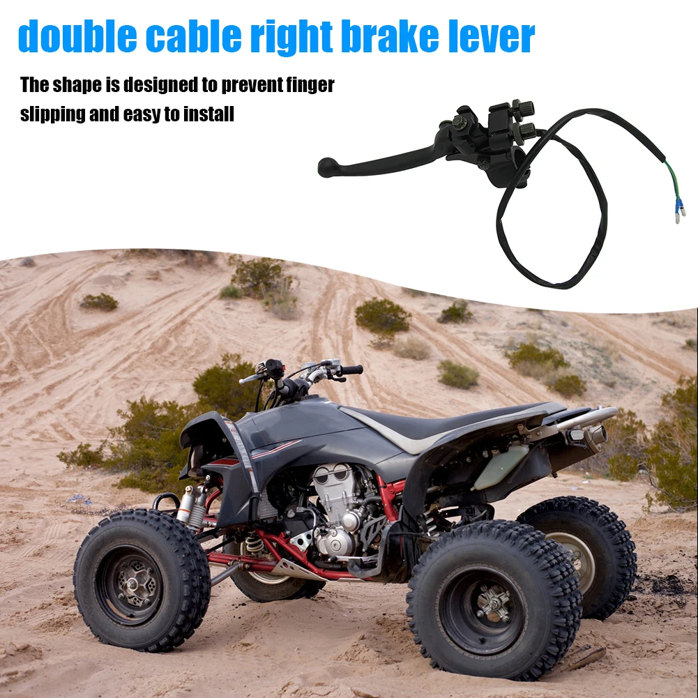 7/8 inch Double Pull RH Brake Lever with Sufficient Durability and Ruggedness Handle Assembly for 50cc 110cc ATV Quad Bike