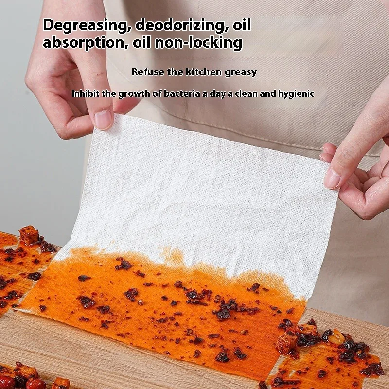 120-360PCS Hanging Kitchen Disposable Rags Thicken Non-Woven Cleaning Cloths Washing Dishcloths Paper Towels Scouring Pads