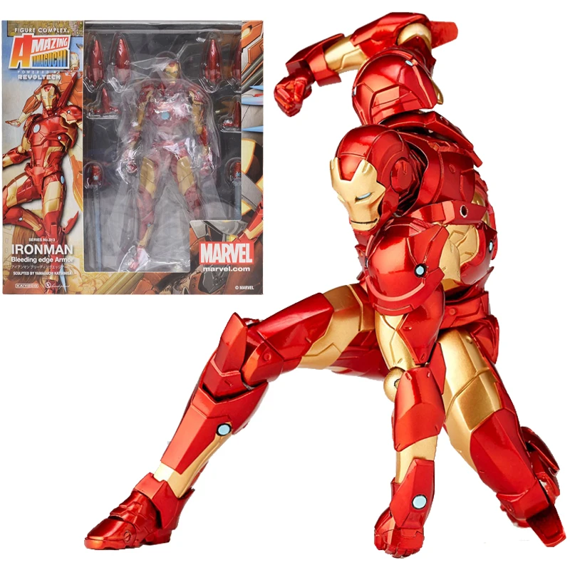 

In Stock Original KAIYODO Iron Man MK 37 Bleeding Edge Armor AMAZING YAMAGUCHI Revoltech No.013 Collectible Action Toys Gifts