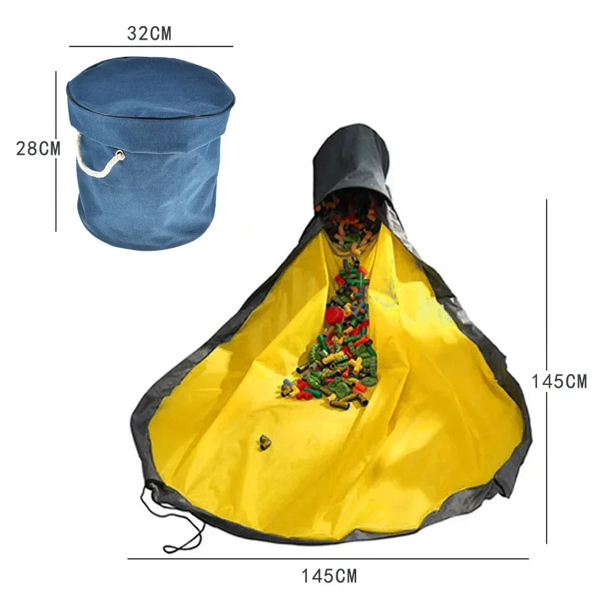 1pcs Toy storage for children Quick storage bucket basket Fabric Lego building block storage bag 2