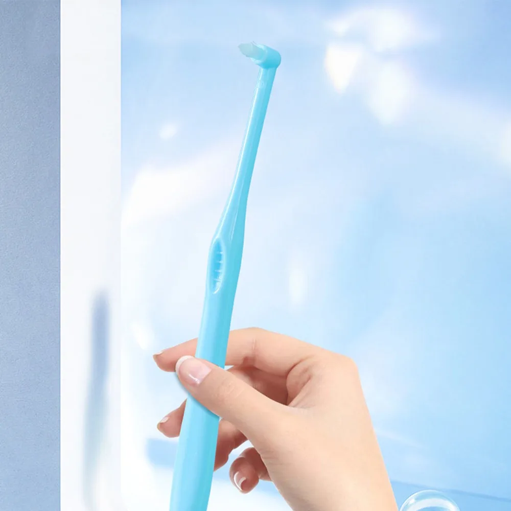 1/2Pc 단일 빔 소프트 치아 청소 칫솔 교정용 치간 브러쉬 부드러운 헤어 임플란트 성인 구강 관리 도구 작은 헤드