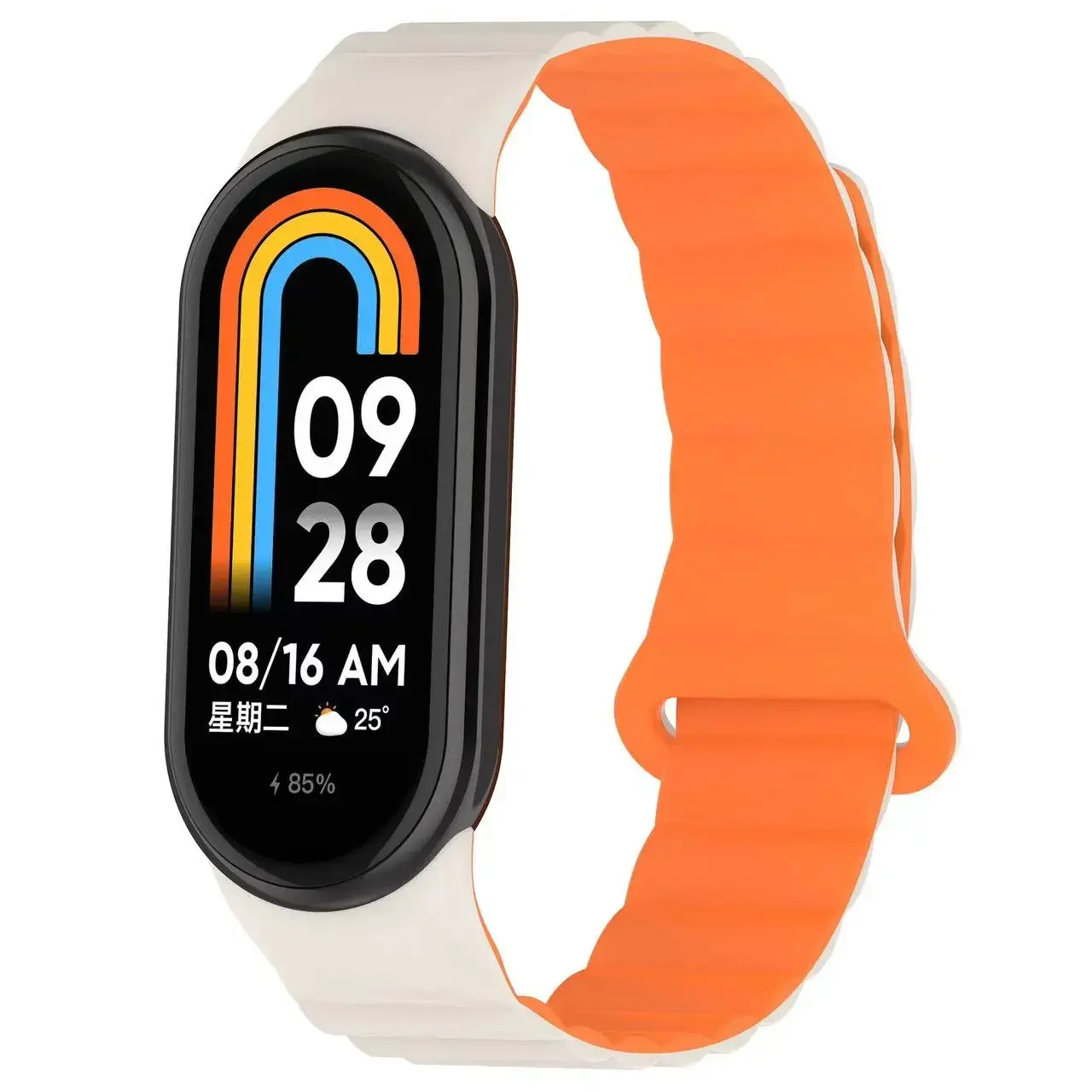 Magnetic Loop Silicone Strap - Comfortable Durable Double Color Bracelet Accessory