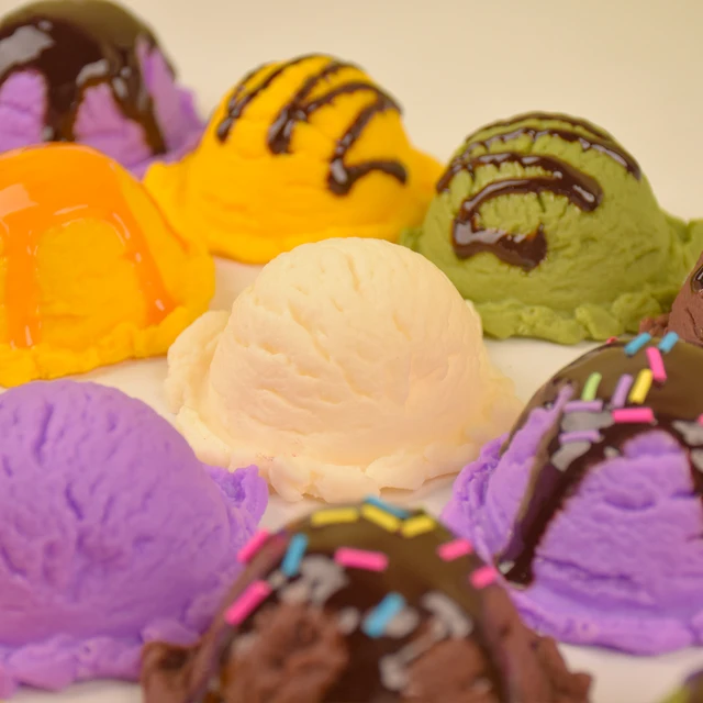 Simulation Ice Cream Ball Model, Lifelike Ice Cream Decor, Resin Cabochon Flatbacks Fake Food, Dessert Shop Props, Fun Ornament