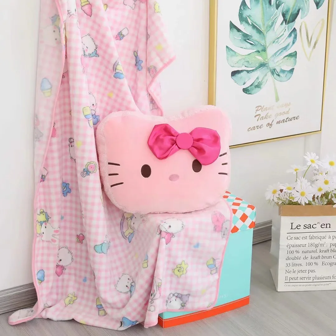 thumbnail image 1 of Manta de Hello Kitty, My Melody, Cinnamoroll, Kuromi, para sofá cama, almohada, manta, funda para dormir, ropa de cama, sábana para niños, 1 of 5