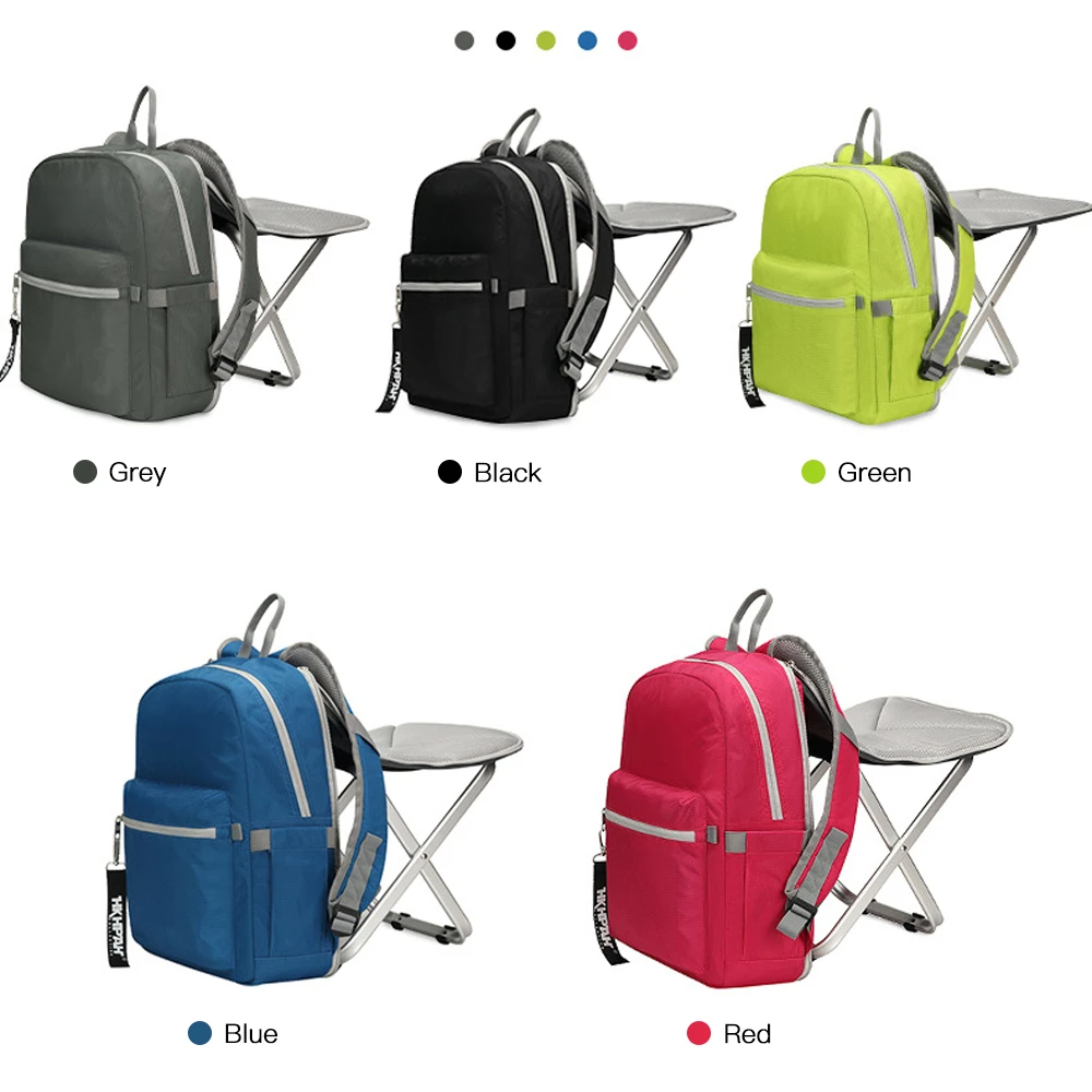 2 in 1 Folding Fishing Chair Bag Backpack Lightweight Backpack Stool Combo for Camping Fishing Hiking Picnic BBQ