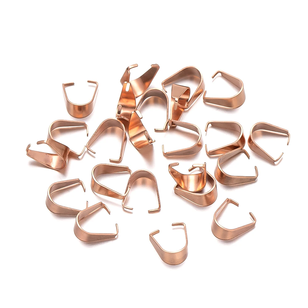 100 teile/los Edelstahl Prise Clip Kaution Anhänger Halskette Melone Samen Verschluss Anschlüsse DIY Schmuck Herstellung Zubehör Ergebnisse – Detail 3