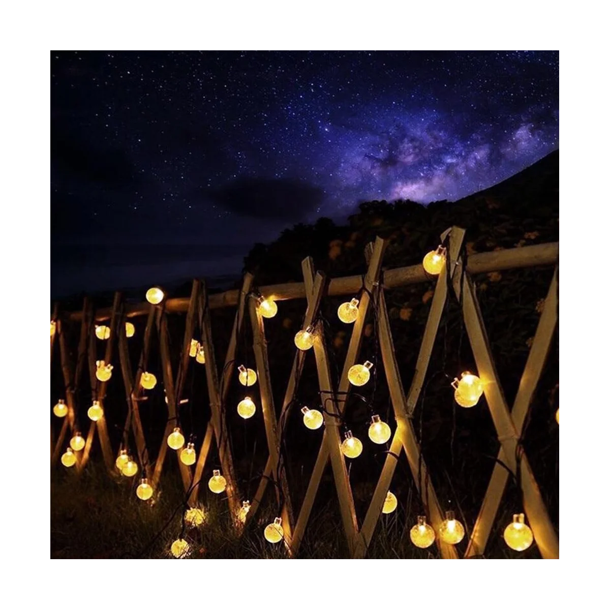 

8 Modes Solar Light Bulbs Crystal Ball 5M LED String Lights Fairy Lights Garlands for Christmas Party Outdoor Decoration