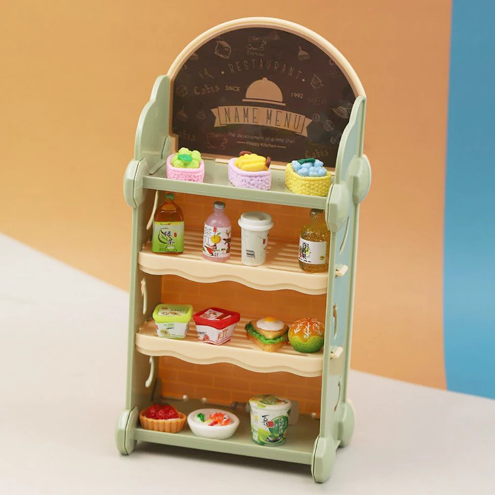 

Dollhouse Simulated Food 1/12 Dessert Table Rack Wine Cabinet Table Dessert Decoration Miniature Furniture Model Playhouse Toys