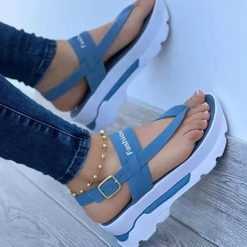 ⁦Women Sandals New Platform Sandals For Summer Wedges Shoes Women Platform Heels Sandalias Mujer Luxury Summer Flip Flops⁩ – תמונה ⁦3⁩