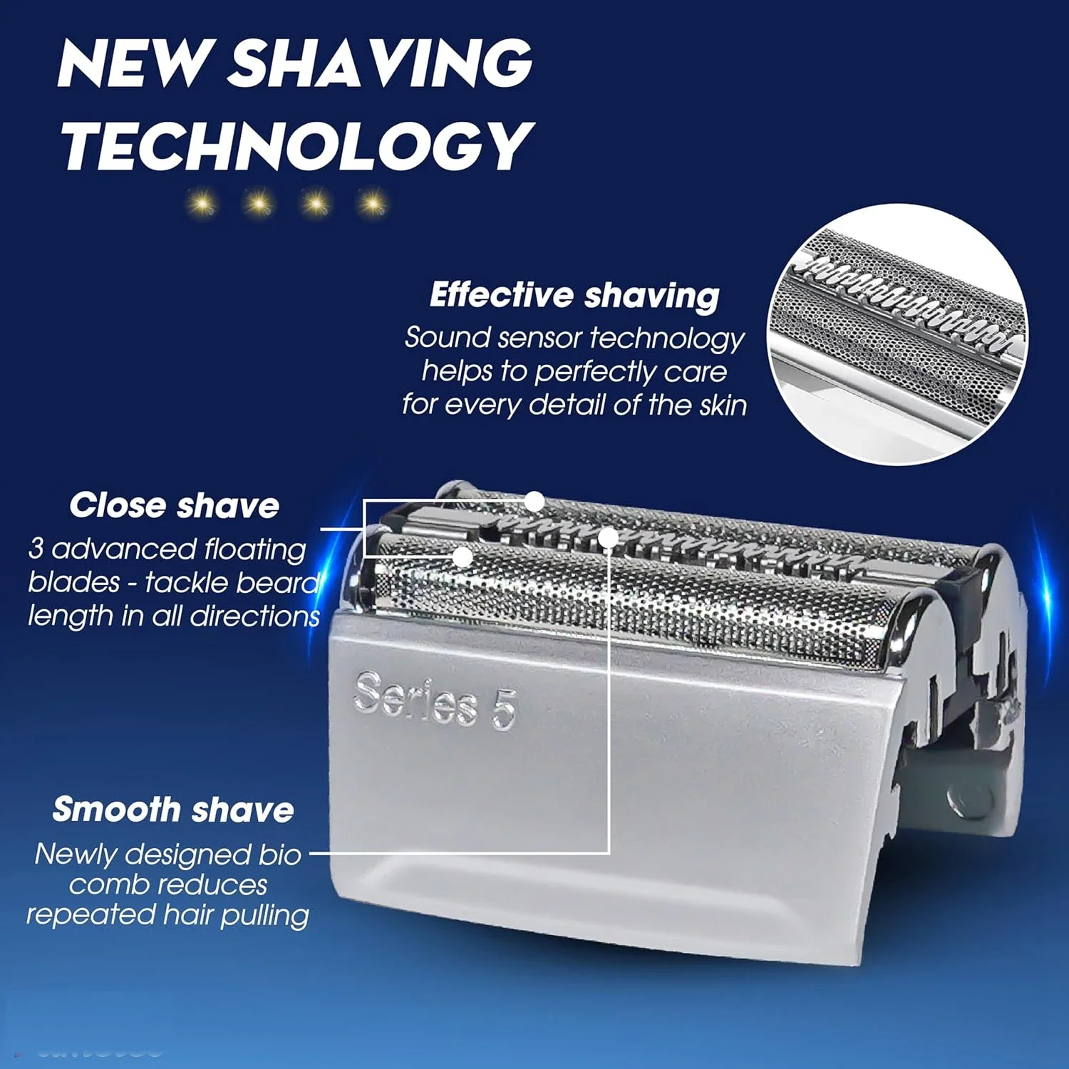 52s Replacement Head Fit For Braun Series 5 electric shavers