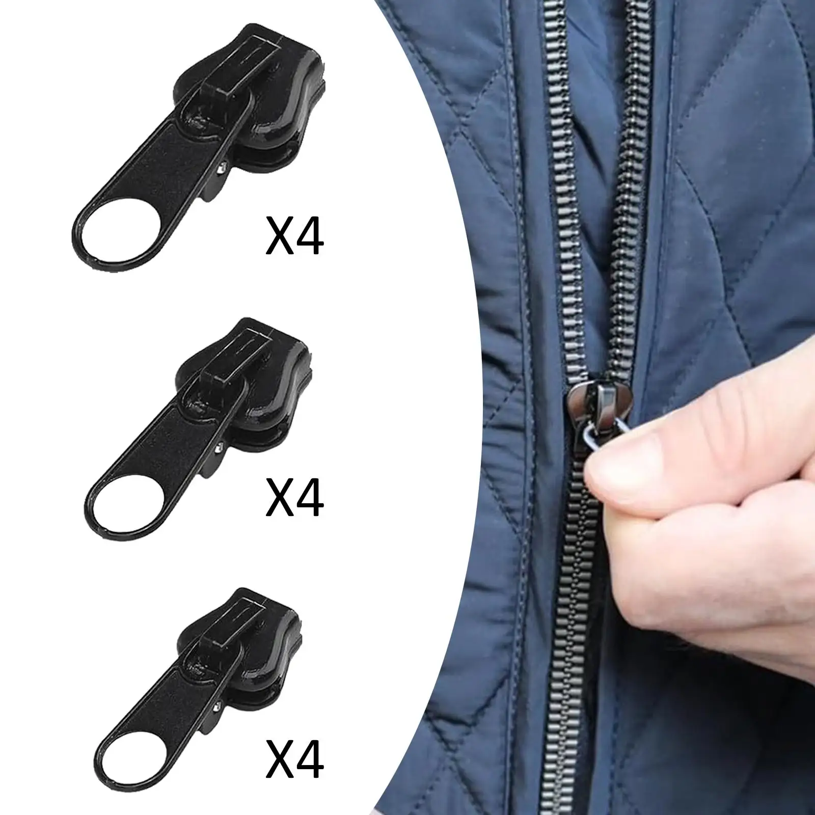 지퍼 풀러, 가방 주머니, 수하물 지갑, 지퍼 슬라이더 교체, 12 개