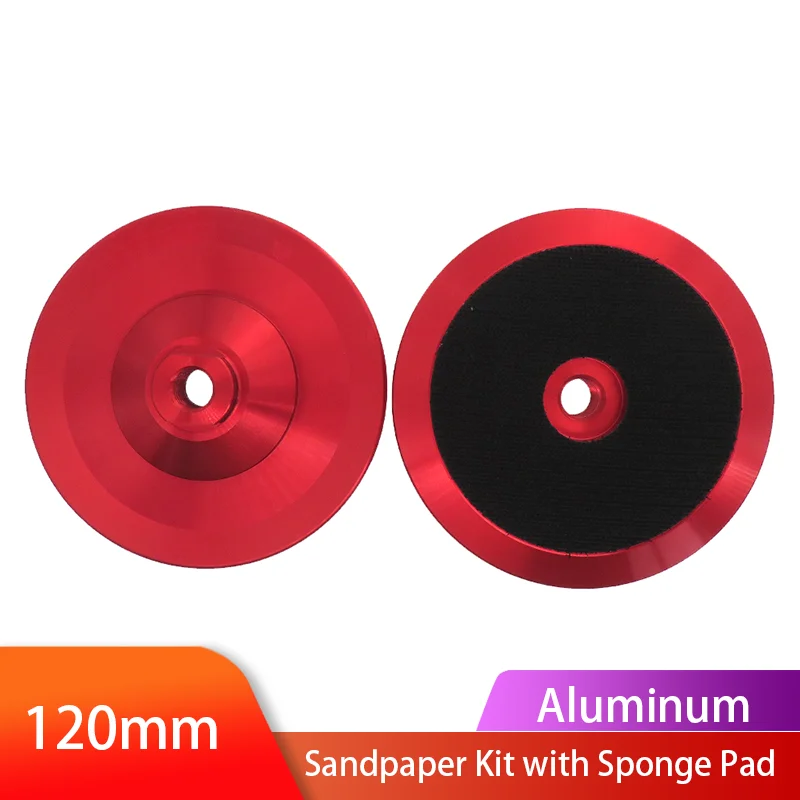 

120mm Polisher Tray Backing Holder Plate Polishing Backing Pad Car Accessories Aluminum Alloy Backer Pad for Car Polisher Backer