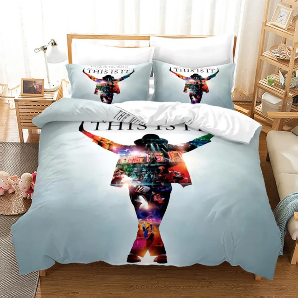Michael Jackson Bedding Set Single Twin Full King Size Musical Genius Bed Linen Adults Teens Bedroom 200x200cm Duvet Cover Set 3