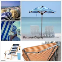 Tissu Oxford 420D à Rayures au Mètre pour Tentes, Nappe, AwO2, Chaises de Plage, Bricolage, Couture Imperméable, Grill, Portable, Bleu 5