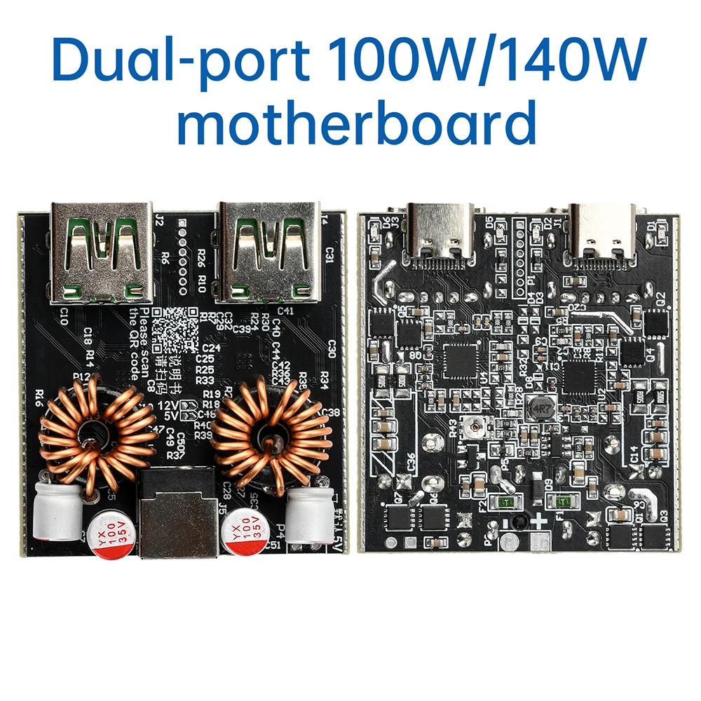 140 W All Protocol Schnelllademodul 1/2 Kanal Superschnellladeschutzplatine Unterstützung PD QC AFC FCP VOOC Schnellladung – Detail 2