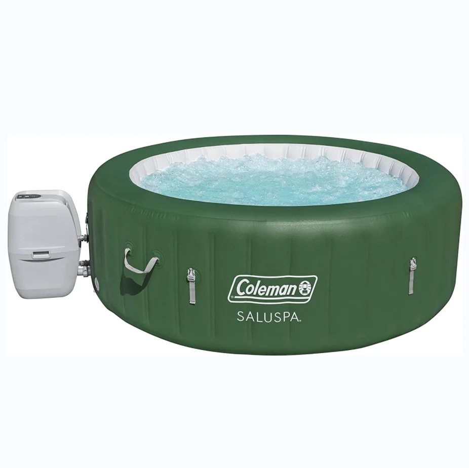 Bestway 60004 Lay-Z-Spa Paris Vasca Idromassaggio A Getto D'Aria Spa Portatile Con Luci A Led Per 4-6 Persone