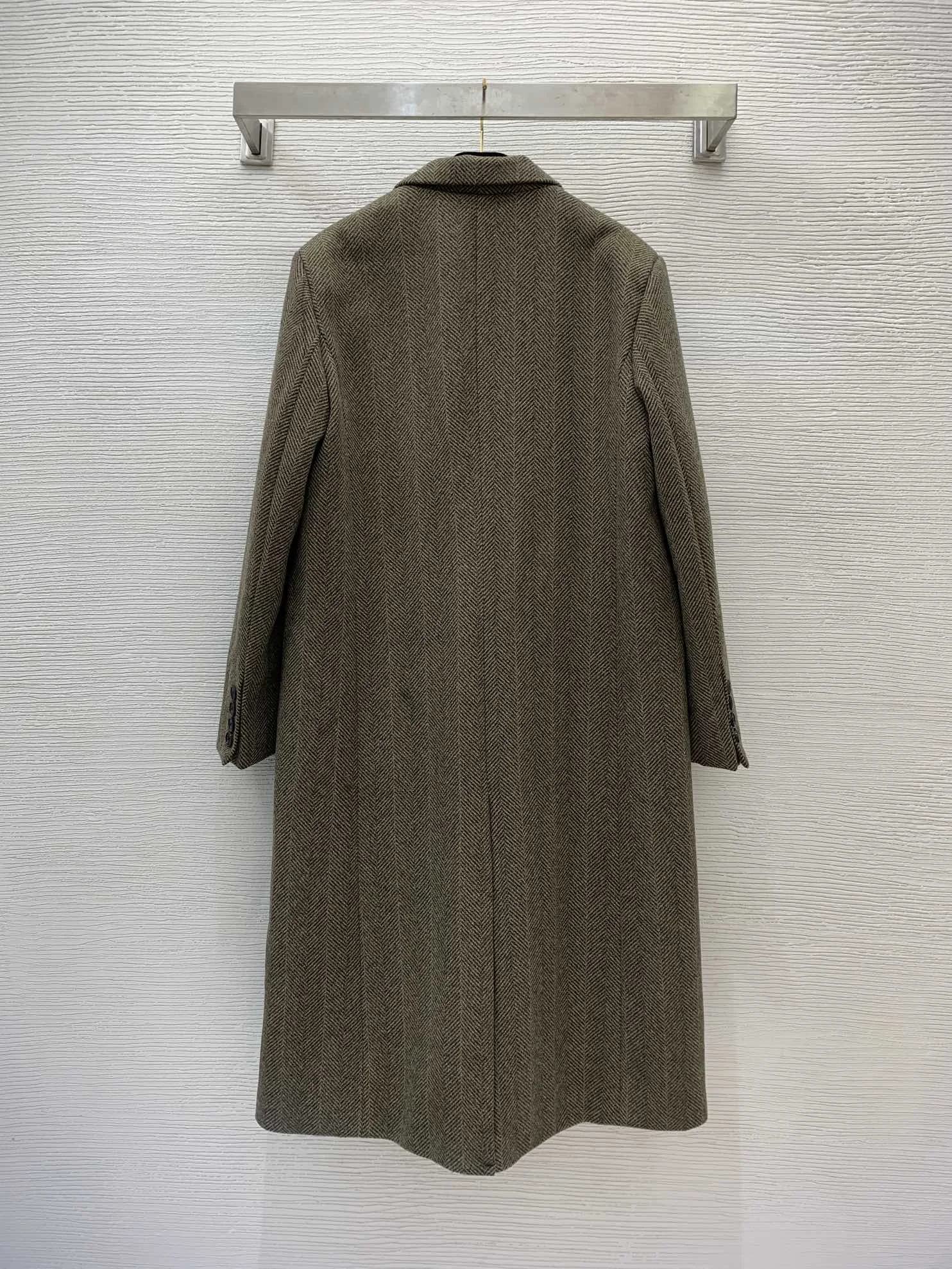 

New Women's Autumn And Winter Thickened Fabric Double Breasted Lapel Mid-Length Coat Coat