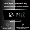Curved Screen Digital Alarm Clock withTemperature & Humidity 4