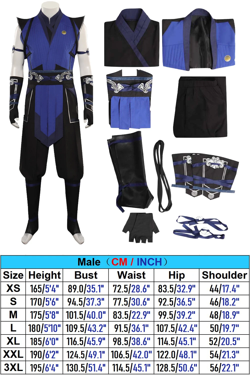 thumbnail image 1 of Disfraz de Mortal Kombat para hombre adulto, disfraz de cosplay de Sub Zero, juego de rol, disfraces de fantasía para Halloween, 1 of 5