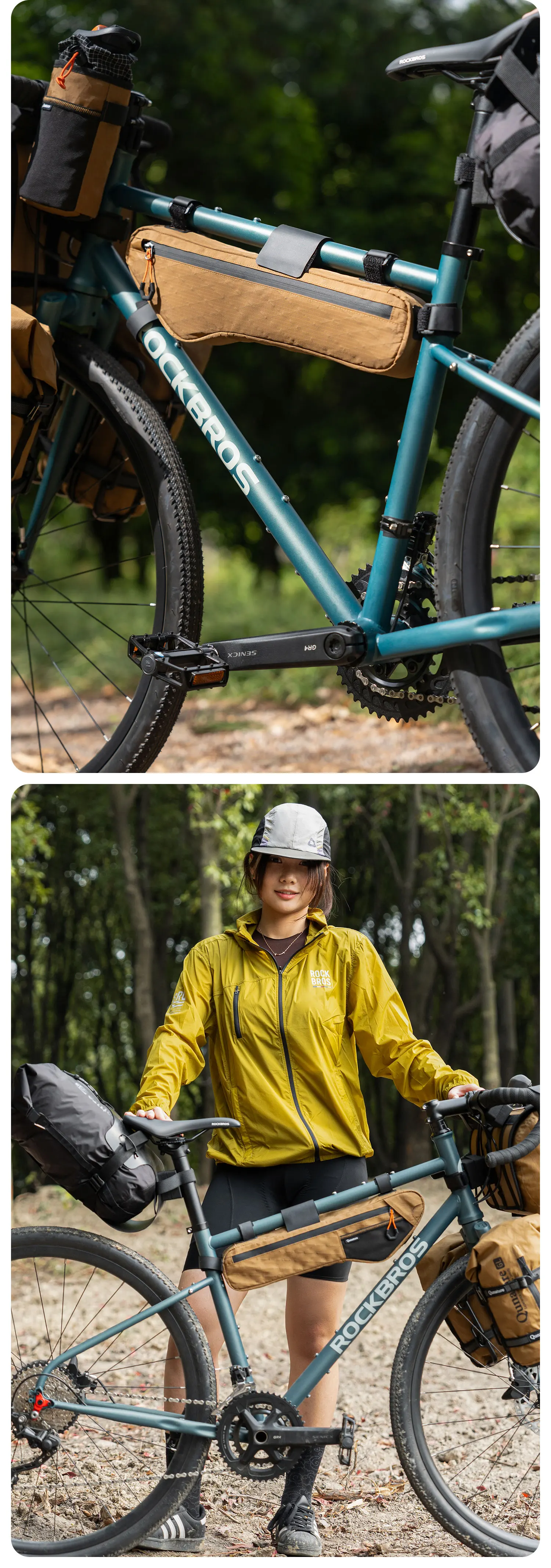 Qunature Fahrradtasche, Unterrohrtasche, wasserdicht, verschleißfest, stabile Montage, Vorderrahmentasche für Rennräder, Mountainbikes und Tourenräder – Detail 12