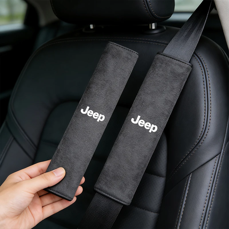 Autosicherheitsgurt-Polster Schulterabdeckung Weiche Matte Zubehör für Jeep Wrangler Grand Cherokee Avenger Compass Wagoneer JK