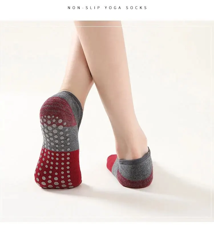 Professional Anti-Slip Yoga Socks Backless Bandage Pilates Socks Fitness Slipper Cotton Sports Socks