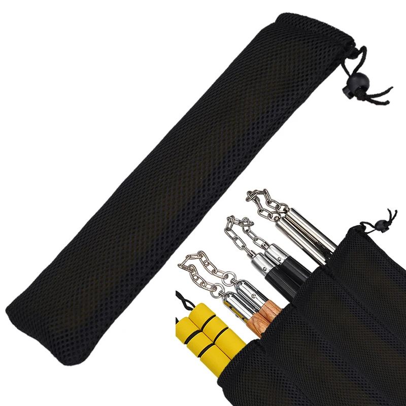 Nunchucks Bag Drawstring Breathable Mesh Bag Universal Portable Carry Pouch Nunchucks Sports Equipment Storage