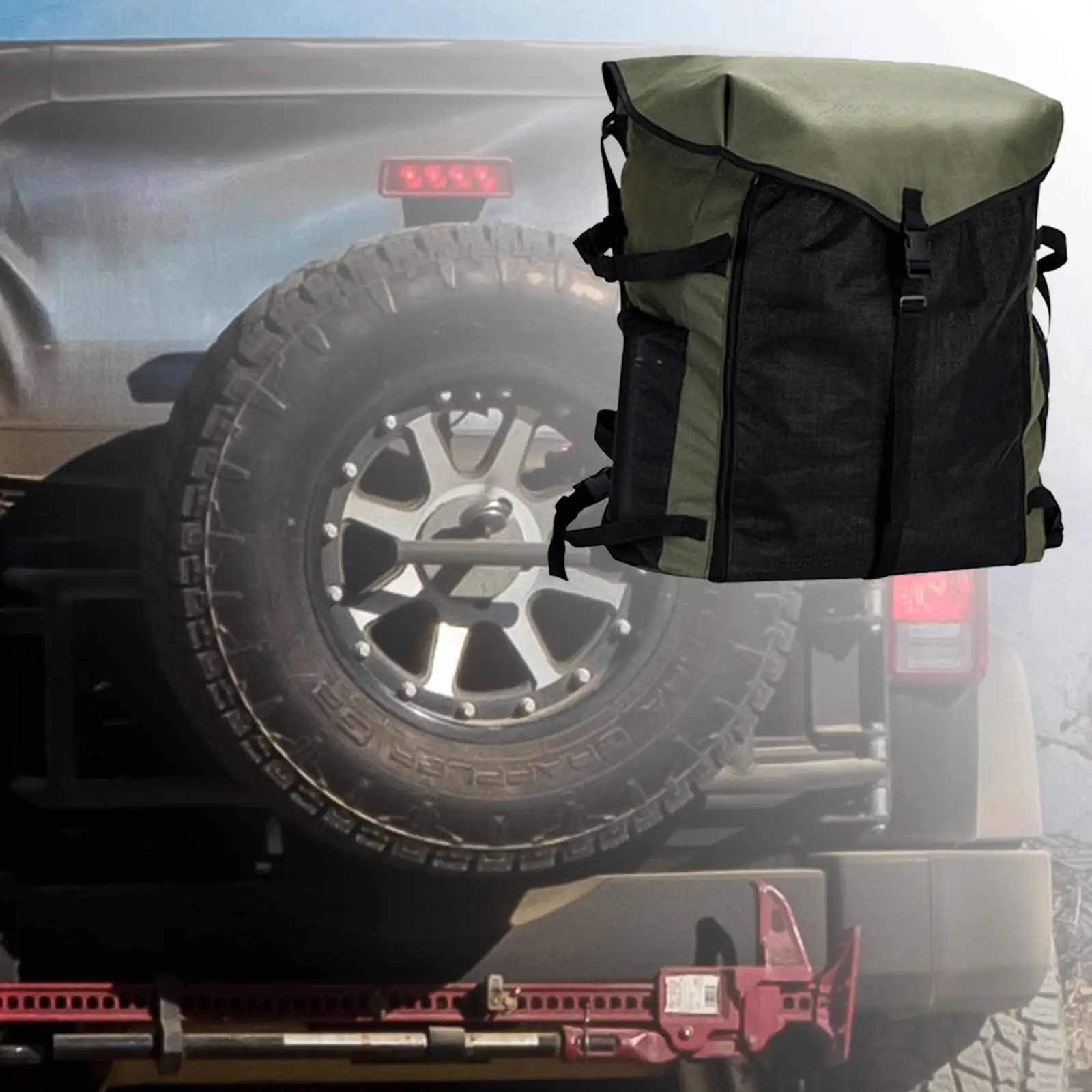 Spare Tire Storage Bag Oxford Cloth for RV Outdoor Truck SUV Off-road Recovery Gear
