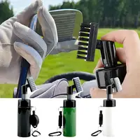 Golf Clubs Cleaning Brush Portable Golf Club Groove Brush With Push Type Water Bottle Water Brush Golf Swing Groove Cleaner 2