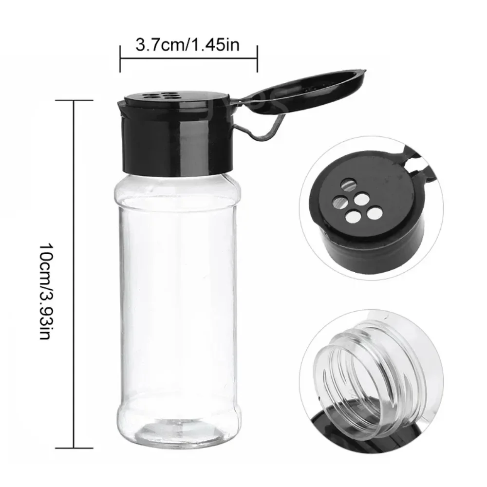 1/10/20pcs Spice Bottle Pepper Black Seasoning Jar 100ml Bottle Barbecue Condiment Kitchen Gadgets Ingredients Bottling