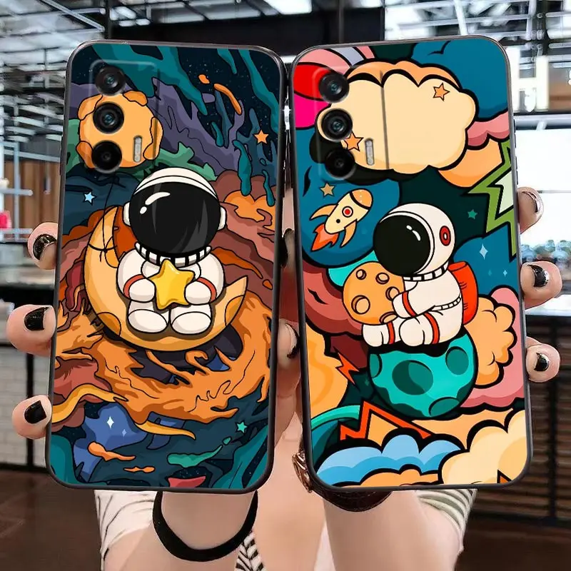 Custodia Per Oppo Realme Gt Pro Master Neo2 Narzo 50 50I 50A 5G C35 C33 C31 C30 C30S C21 C21Y V13 Custodia Cartoon Astronaut Space Paint