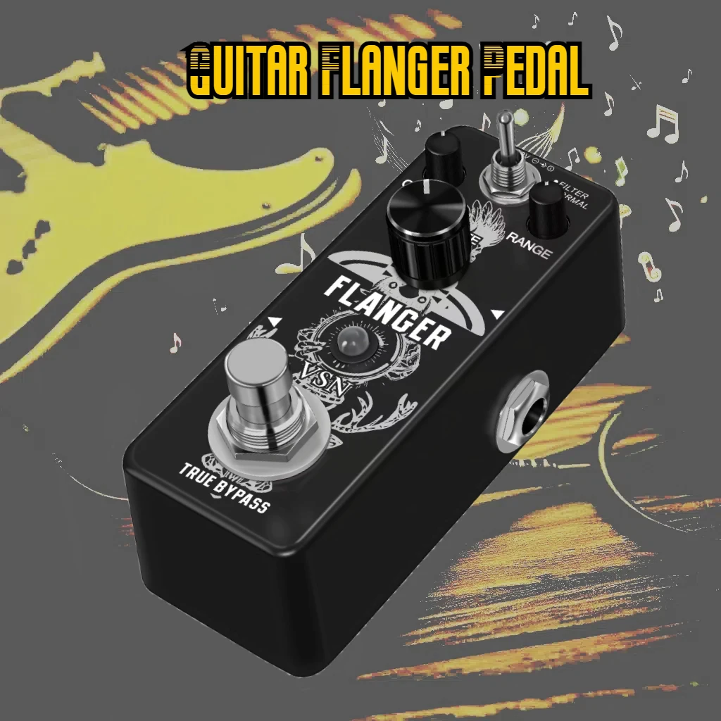 VSN Pure Analog Flanger Guitar Effect Pedal Static Filtering True Bypass Guitar Accessories