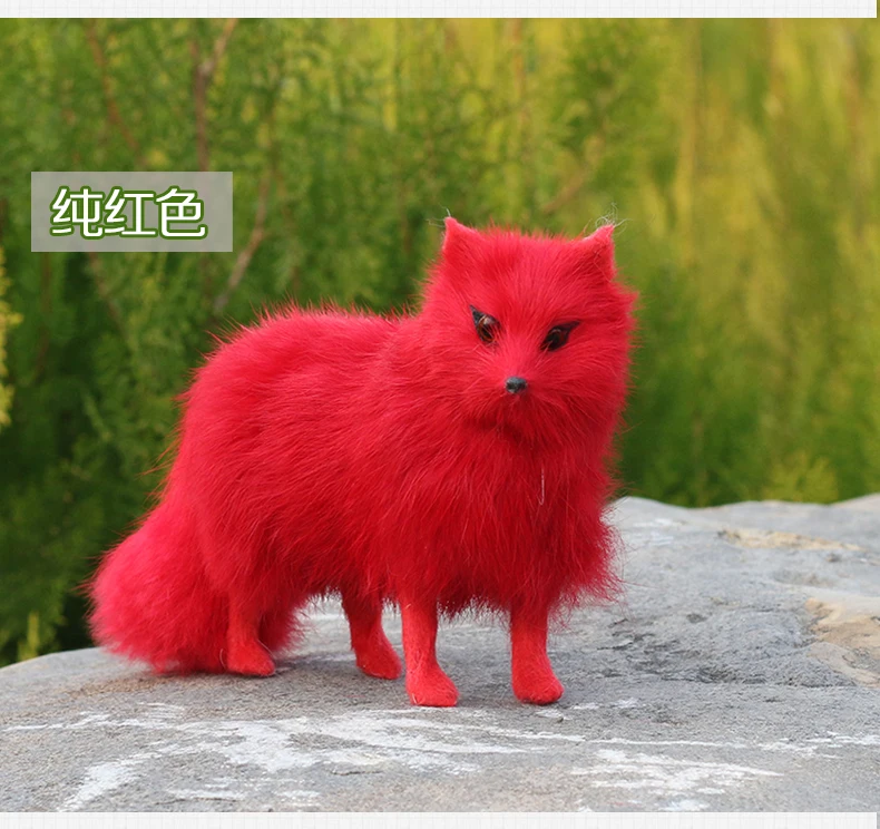 new simulation red fox model standing fire-fox doll gift about 18x11cm for caterpillar bulldozer cat d5 model lgp fire suppression dozer dm85952 alloy 1 50 scale die cast model toy car