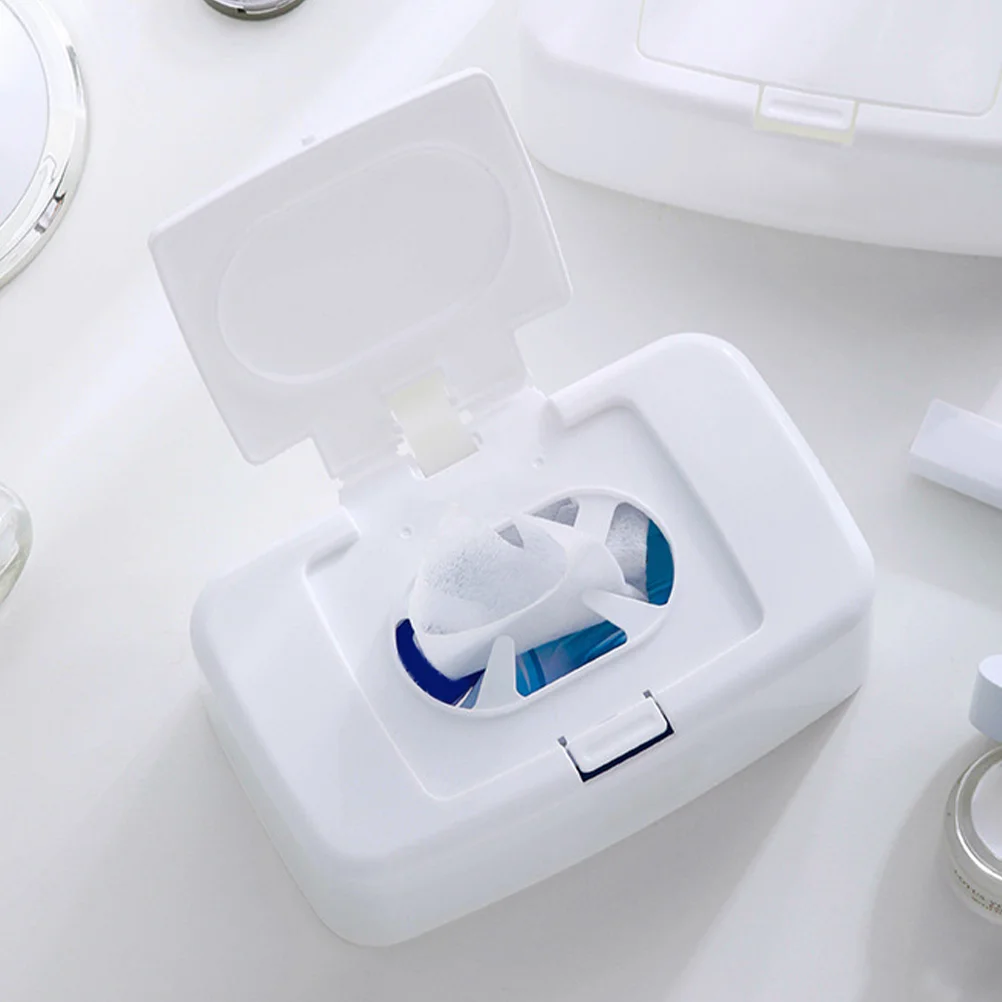 

Wipes Plastic Box with Lid Household Wipes Case Refillable Napkin Storage Box Portable Wipes Box Supply for Car Home Office