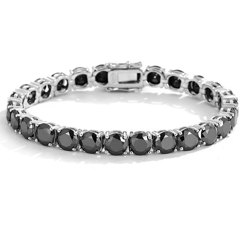 

glp-230313 Lefei Fashion Luxury Classic Moissanite Exquisite Black Tennis Chain Bracelet For Women 925 Silver Party Jewelry Gift