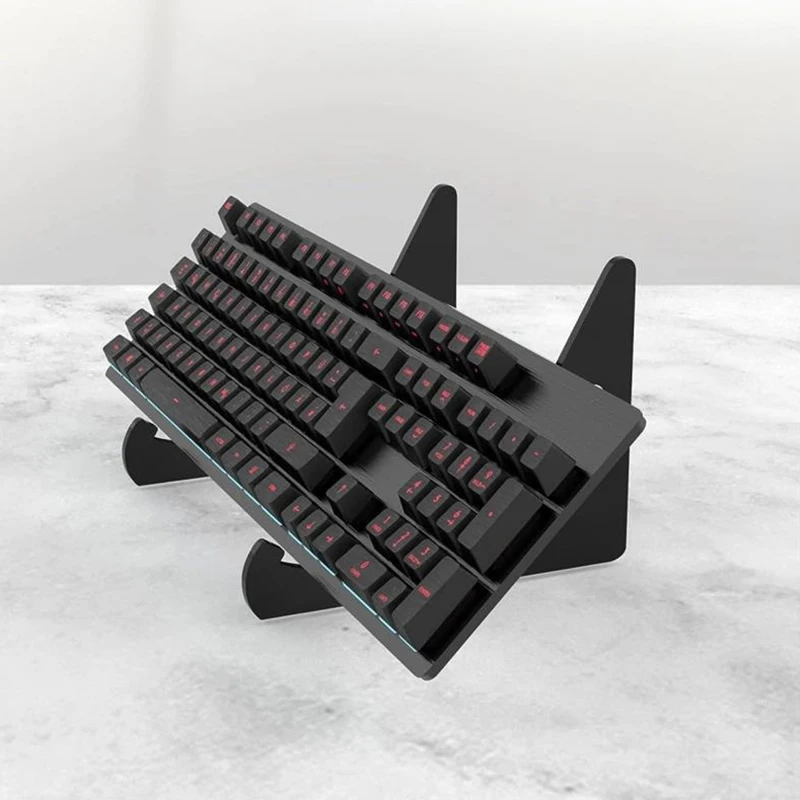 키보드 디스플레이 스탠드 투명 아크릴 키보드 홀더 컴퓨터 기계식 키보드 보관 스탠드 (룸 전시실용)