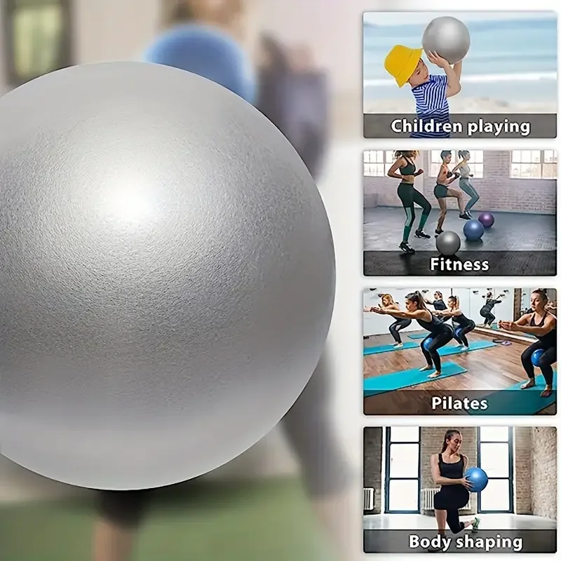 25cm Small Pilates Ball PVC Thickened Explosion-proof Frosted Home Gym Exercise Balls Glossy Yoga Ball Dance Fitness Accessories