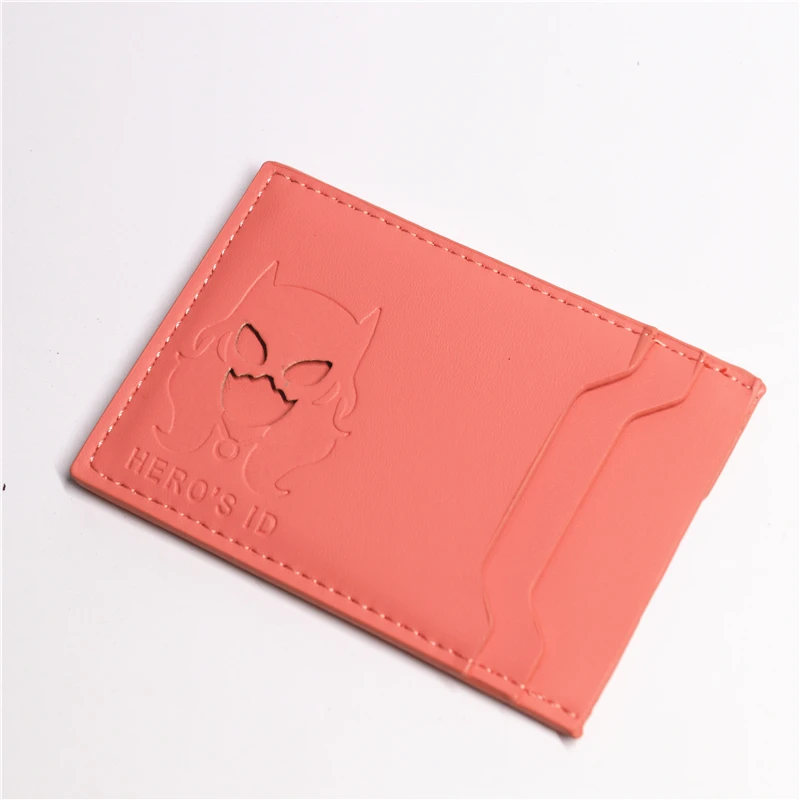 Hero Cartoon Cat PU Leather Slim Card Holder – Stylish ID Wallet